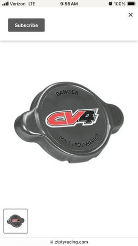 Cv4 Cvp0004 Performance 2.0 Bar Motorcycle Radiator Cap
