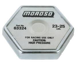 63324 Moroso Racing Radiator Cap Hexagon 23-25 Psi