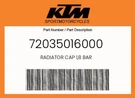 Ktm Genuine Radiator Cap 1,8 Bar - 72035016000. Fixed Price $21.67.