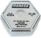 Moroso 63324 Radiator Cap; Race Series, Hexagon 23-25 Lb Psi, Natural Steel. Fixed Price $24.99.