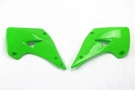 Ufo Green Radiator Covers / Shrouds Fits Vintage Kawasaki KX125 03-05. Fixed Price $59.95.