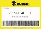 Suzuki Genuine Cap Assy, Spark Plug 33510-48B10. Fixed Price $38.19.