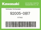 Kawasaki Genuine Fitting 92005-0817. Fixed Price $37.39.