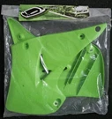 New Ufo Kawasaki KX125/KX250 2003-2008 All Green Radiator Scoops KA03738-026. Fixed Price $54.51.