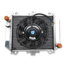 Aluminum Radiator + Fan For 1987-1993 Kawasaki Ninja 500R EX500A GPZ500S. Fixed Price $105.00.