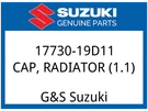 Suzuki Oem Part 17730-19D11 Cap Radiator (1.1). Fixed Price $46.01.